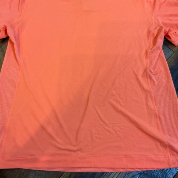 Lululemon Precision Polo Shirt Orange Black Trim Men’s Size L - Picture 7 of 11